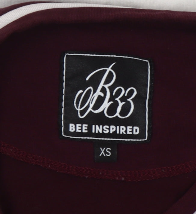 Bee Inspired Men's Multicoloured XS Slim Fit Colourblock T-Shirt
