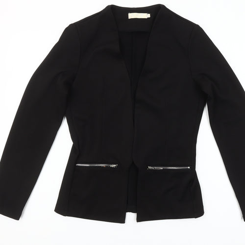 Joc for Meg Women Black Slim Fit Open Front Suit Jacket S/M