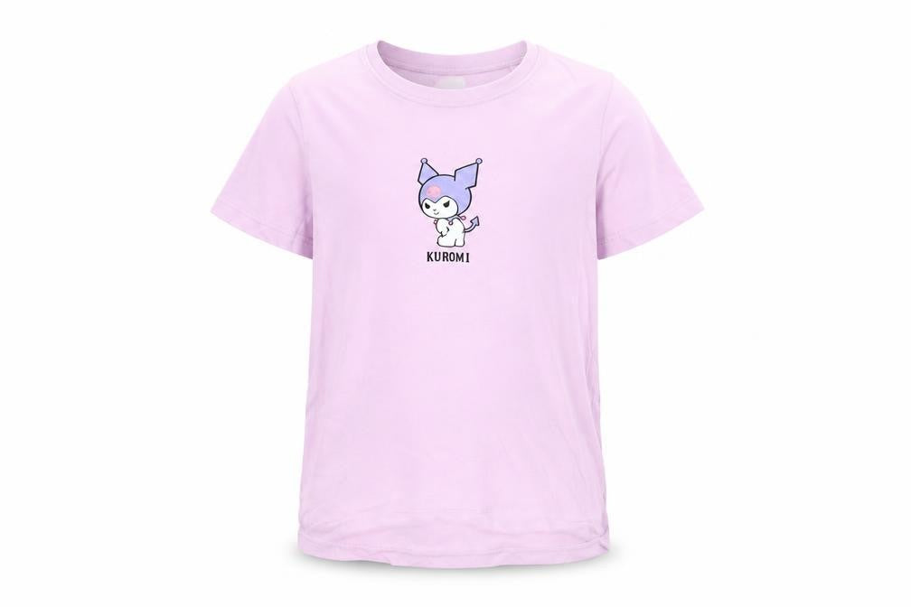 Primark Girls Kuromi Pink Graphic T-Shirt 10-11 Years Cotton