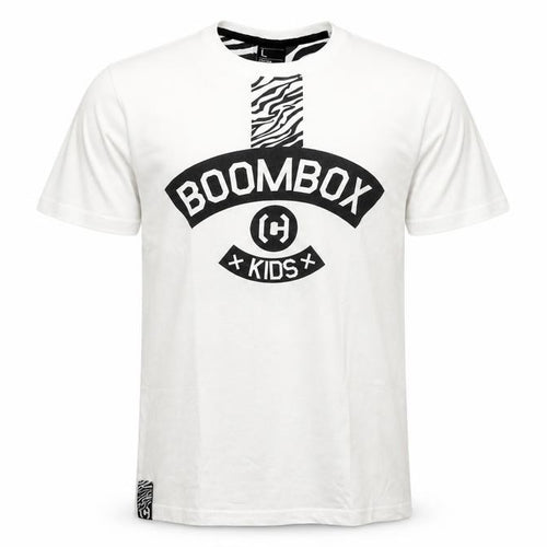 Cropp Men’s White BOOMBOX Kids Graphic Crew Neck T-Shirt L Retro Music