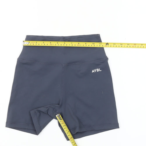 AYBL Womens Black High Waist Biker Shorts S Gym Training Activewear