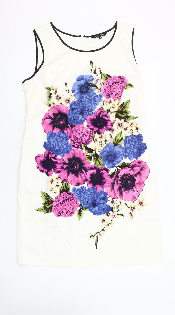 Debenhams Women’s Ivory Floral Shift Dress Size 18