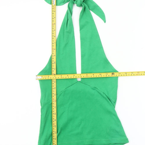 Zara Women's Green Halter Camisole Tank Top L