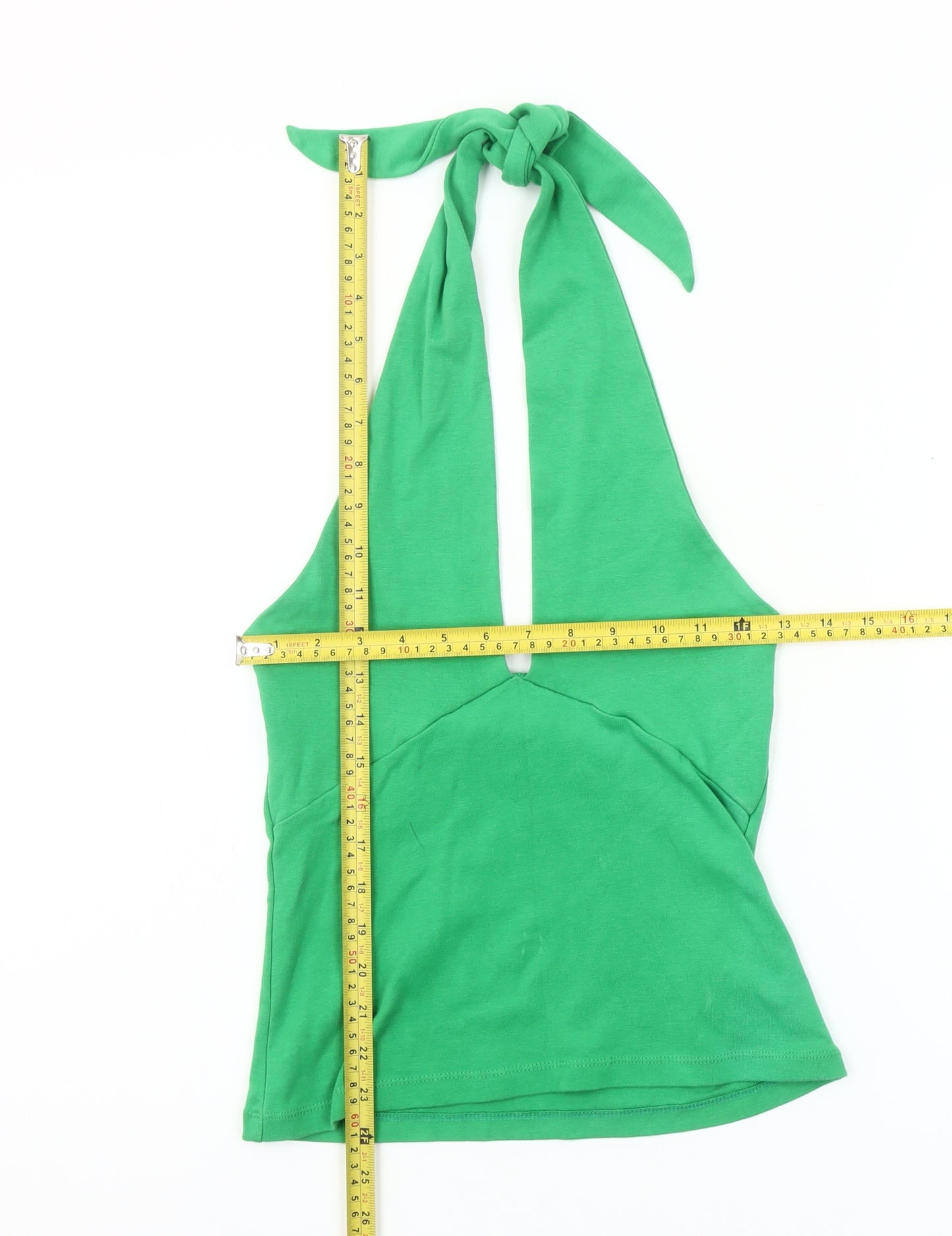Zara Women's Green Halter Camisole Tank Top L