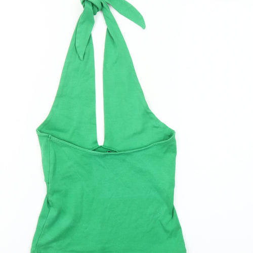 Zara Women's Green Halter Camisole Tank Top L