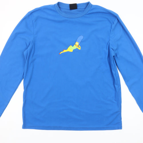 The Simpsons Men's Blue Marge Long Sleeve Pyjama Top M