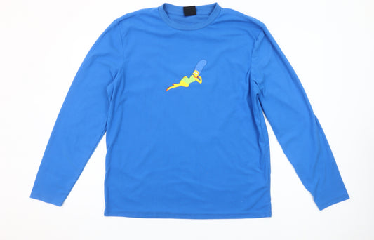 The Simpsons Men's Blue Marge Long Sleeve Pyjama Top M