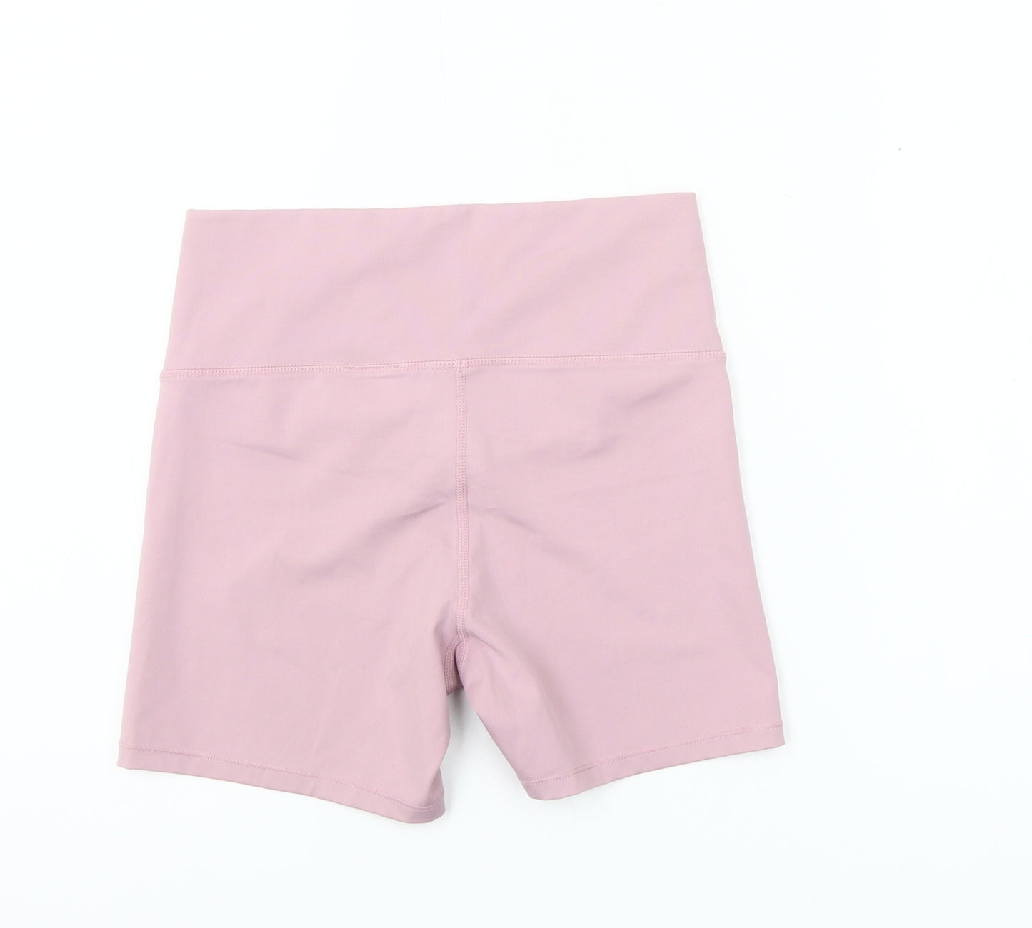 H&M Women Pink Biker Activewear Shorts S High Waist Stretch
