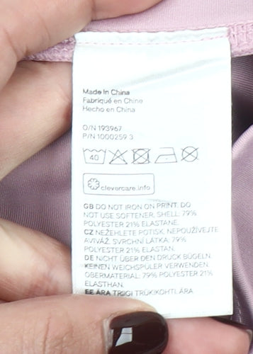 H&M Women Pink Biker Activewear Shorts S High Waist Stretch