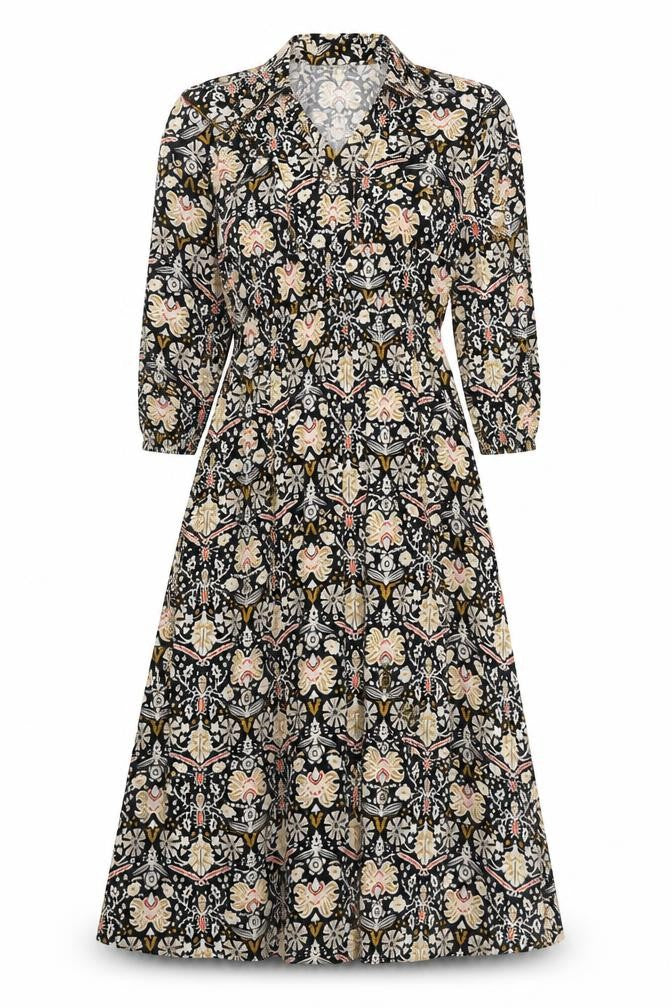 Garcia Women’s Multicoloured Midi A-Line Dress Size M Viscose