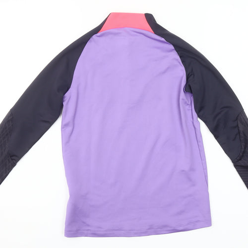 Nike Boys Purple LFC Dri-FIT 1/4 Zip Slim Fit Football Training Sweatshirt 10-11 Years
