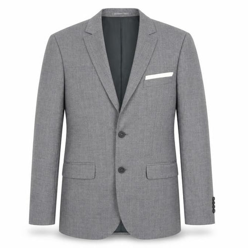 H&M Men's Grey Slim Fit Suit Jacket 36R Classic Two Button
