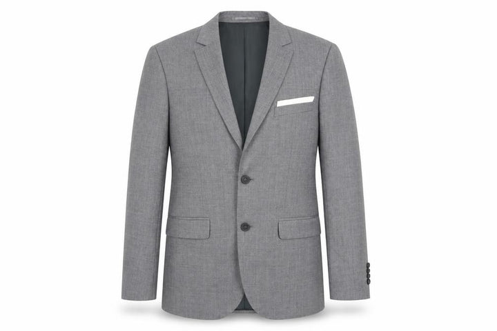 H&M Men's Grey Slim Fit Suit Jacket 36R Classic Two Button