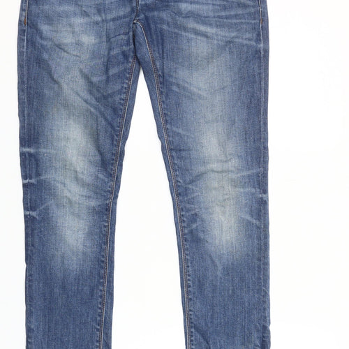 River Island Men's Blue Skinny Jeans Size 28W 32L Denim Stretch