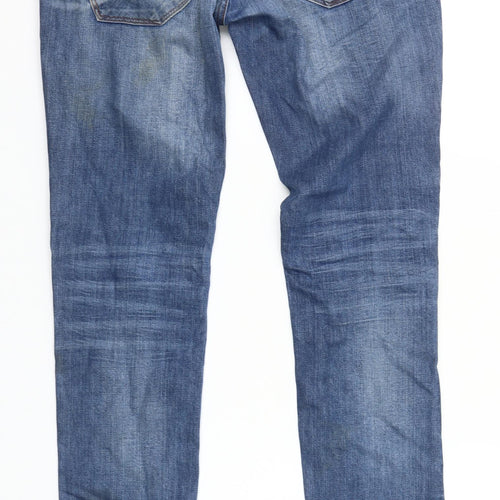 River Island Men's Blue Skinny Jeans Size 28W 32L Denim Stretch