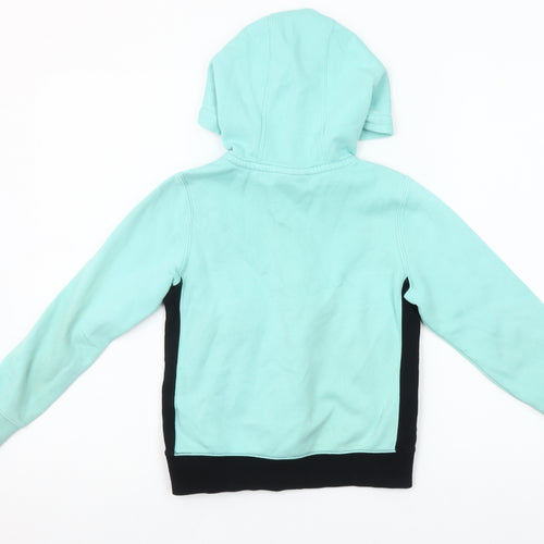 Nike Girls Blue Colourblock 1/4 Zip Hoodie XS 7-8 Years