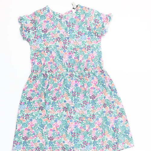 Joules Girls Multicoloured Floral Cotton Skater Dress 8 Years
