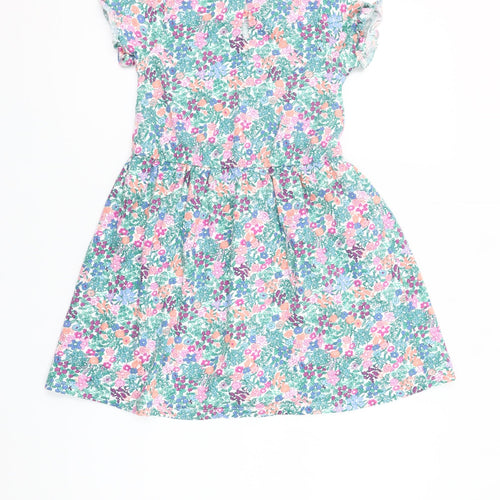 Joules Girls Multicoloured Floral Cotton Skater Dress 8 Years