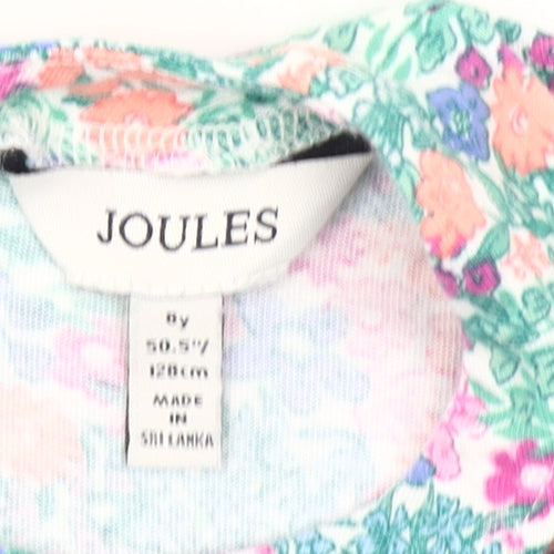 Joules Girls Multicoloured Floral Cotton Skater Dress 8 Years
