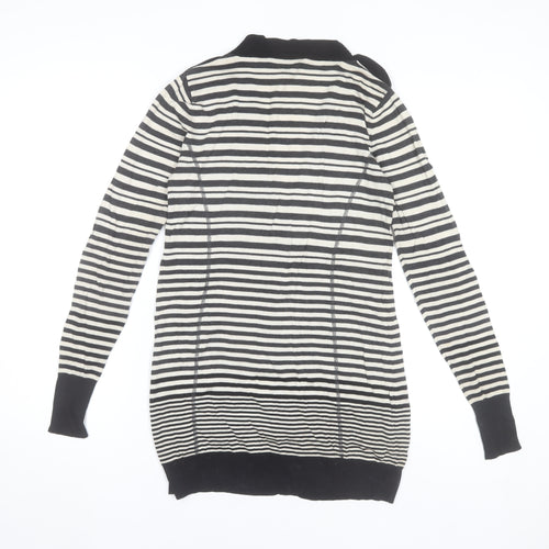 MaxMara Weekend Women’s Black Stripe V-Neck Long Sleeve Cardigan M