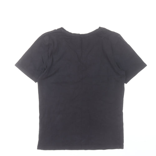 Golddigga Womens Black Cotton Limited Edition London T-Shirt UK 10