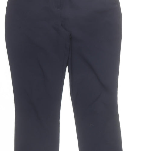 Dunnes Stores Women's Blue Regular Fit Straight Trousers Size 10