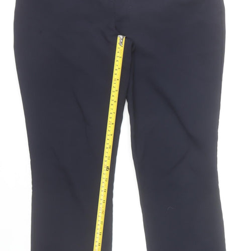 Dunnes Stores Women's Blue Regular Fit Straight Trousers Size 10