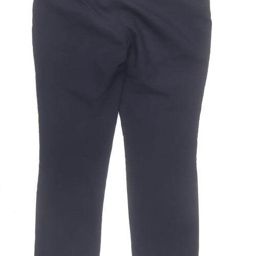 Dunnes Stores Women's Blue Regular Fit Straight Trousers Size 10