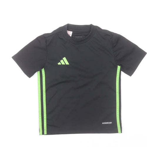 adidas Boys Black Short Sleeve AEROREADY Sports T-Shirt 5-6 Years