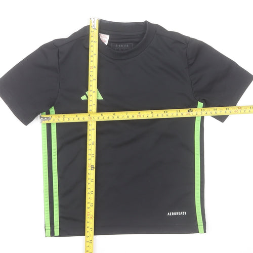 adidas Boys Black Short Sleeve AEROREADY Sports T-Shirt 5-6 Years