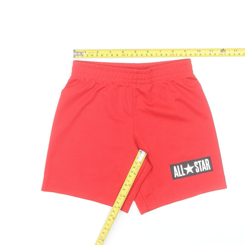 Converse Boys Red 3-4 Years Athletic Mesh Activewear Shorts