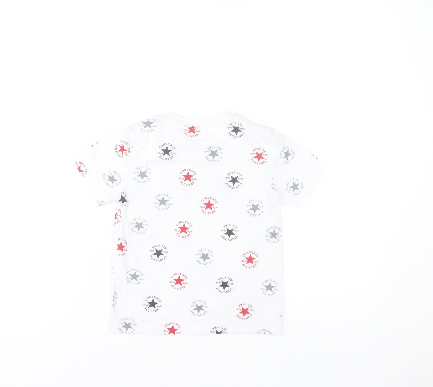 Converse Boys White All Star Logo T-Shirt 3-4 Years Cotton Short Sleeve