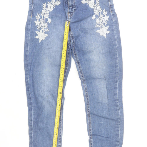 Denim Co. Women’s Blue Embroidered Skinny Jeans Size 10