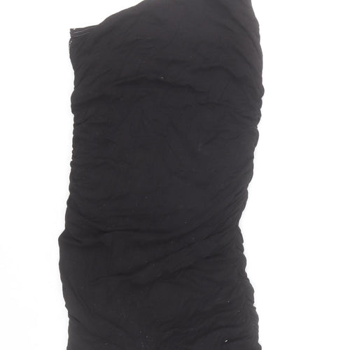 New Look Women’s Black One Shoulder Beaded Bodycon Dress Size 10