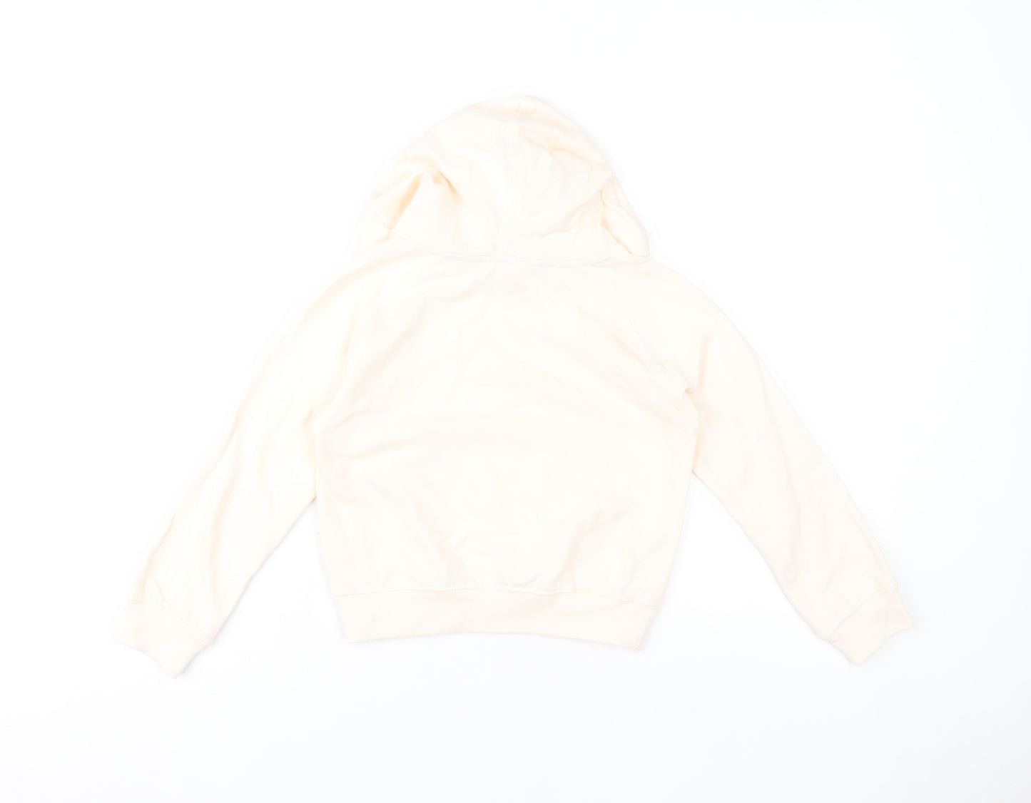 DKNY Jeans Girls Beige Hooded Pullover Hoodie Size 5 Graphic Print