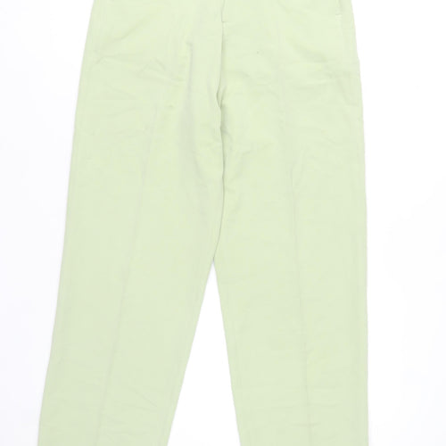 ASOS DESIGN Women’s Green Straight Leg Trousers Size 30x32