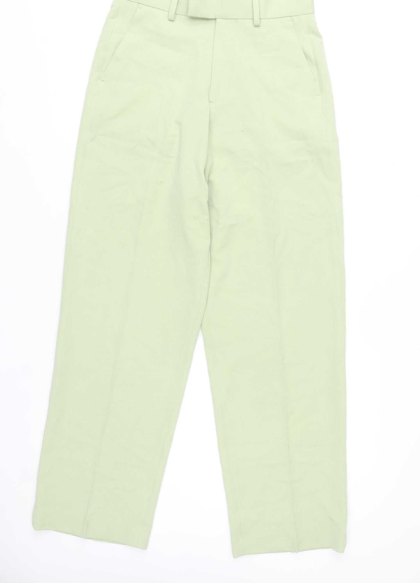 ASOS DESIGN Women’s Green Straight Leg Trousers Size 30x32