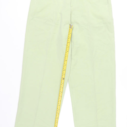ASOS DESIGN Women’s Green Straight Leg Trousers Size 30x32