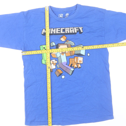 Jinx Minecraft Boys Blue Long Sleeve T-Shirt 3-4 Years 100% Cotton