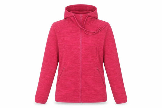 Front view of St. Bernard for Dunnes Stores Women's Pink Hooded Fleece Jacket, size S