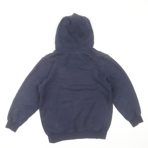 Canterbury Boys Blue Pullover Hoodie Age 10 Cotton Fleece Sports Sweatshirt