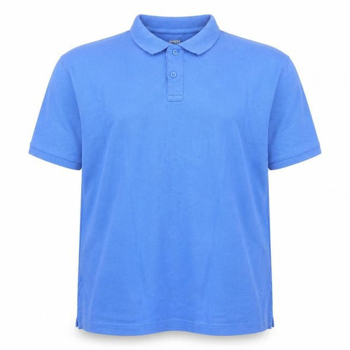 Dunnes Stores Men's Blue Cotton Polo Shirt Size L Regular Fit