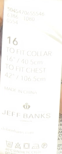 Jeff Banks Men's Lilac Cotton Long Sleeve Dress Shirt 16 Collar Classic Fit