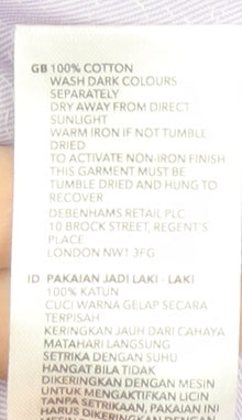 Jeff Banks Men's Lilac Cotton Long Sleeve Dress Shirt 16 Collar Classic Fit