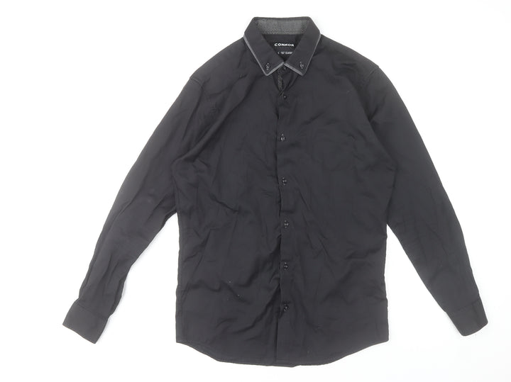 Connor Men's Black Classic Fit Long Sleeve Dress Shirt Size S
