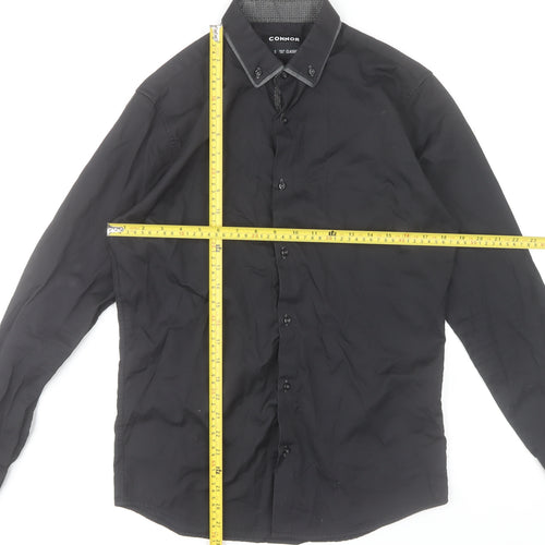 Connor Men's Black Classic Fit Long Sleeve Dress Shirt Size S