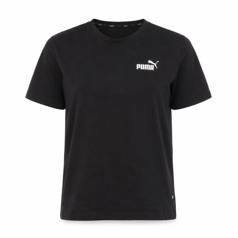 Front view of Puma Women’s Black Small Basic Cotton Sports T-Shirt