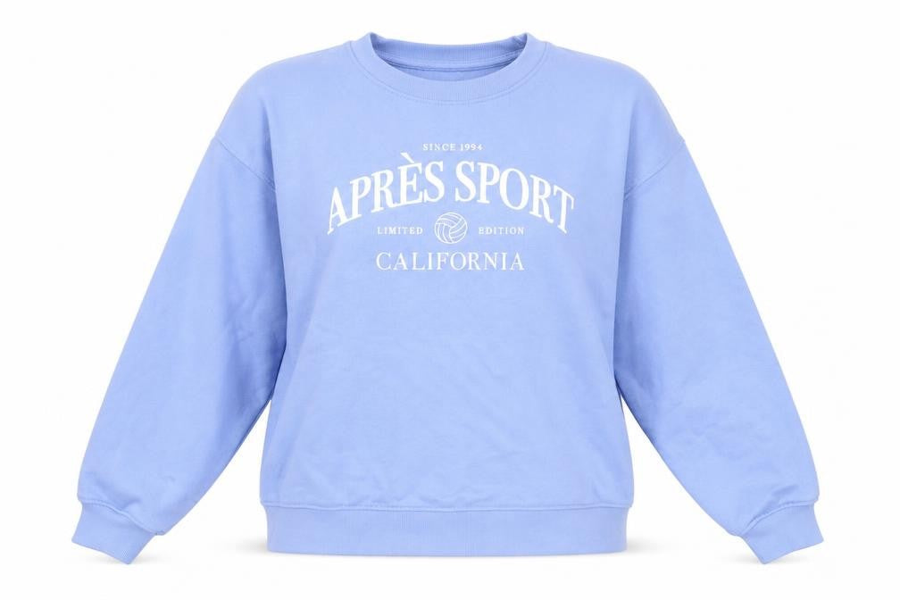 Dunnes Women's Blue Crew Neck Pullover Sweatshirt Medium