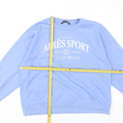 Dunnes Stores Women's Blue Crew Neck Pullover Sweatshirt Medium