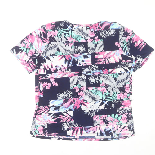 Gerard Women's Multicoloured Floral Short Sleeve Jersey T-Shirt Size 16
